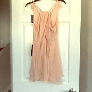 NWT blush Bebe key hole mini dress